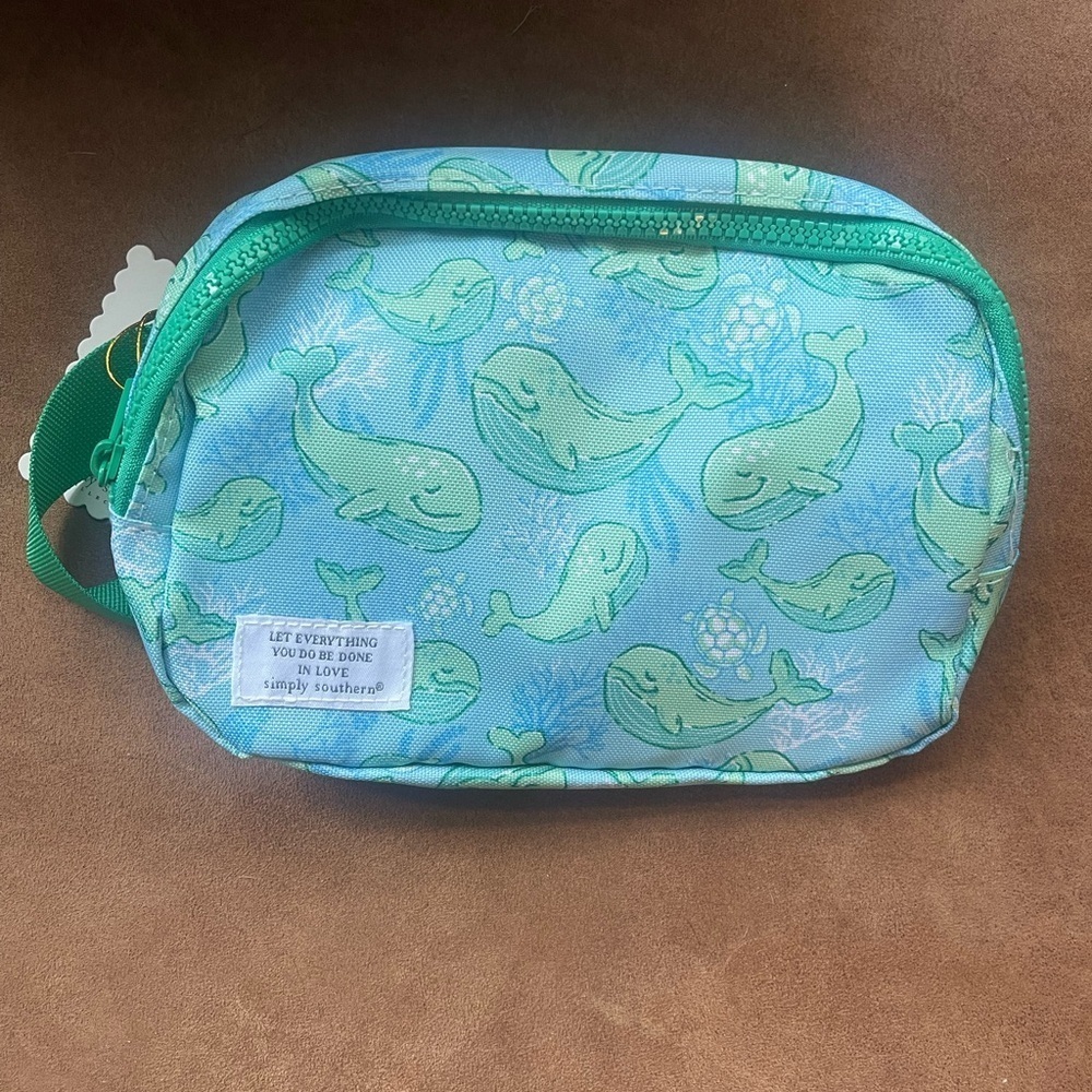 Simply Southern Aqua Whale Pouch